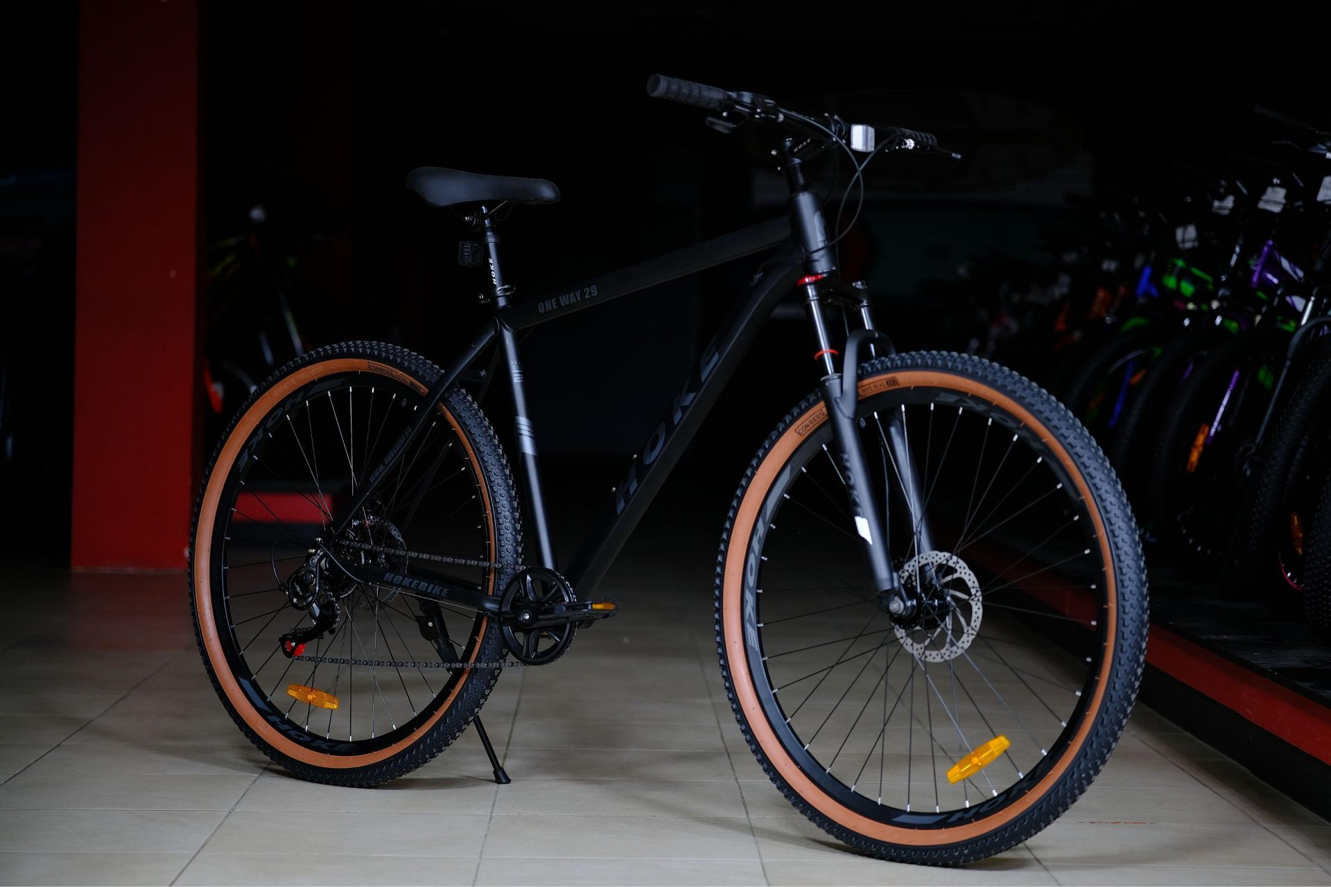 Обод 29 ALLOY двойной усиленный высокий, втулки алюминиевые на промподшипниках HOKE ONE WAY 29 матовый чёрный 17